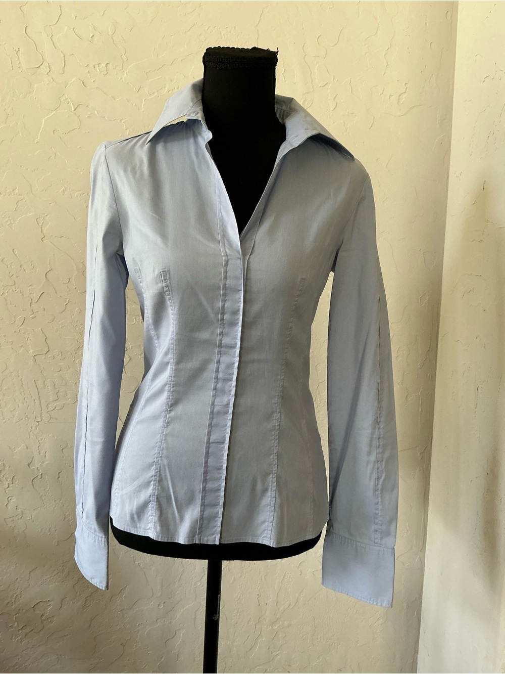 Hugo Boss Pale Blue Tailored Button-Down Shirt